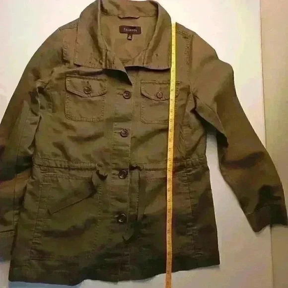 Talbots Womans Utility Jacket Size XS Army Green Streetwear Skater Grunge - Picture 6 of 8